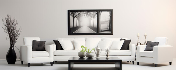 modern living room with furniture