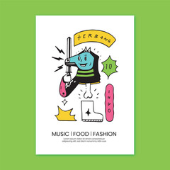 Flayer template vector illustration