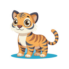 Tiger cartoon Vector illustration 