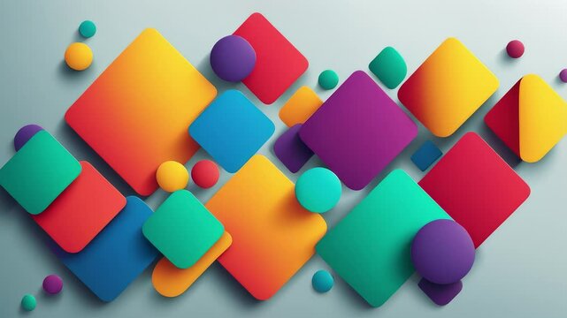 Stop motion animation, corporate multicolored background with gradient panels, abstract vector backgrounds