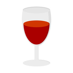 a cup of red syrup. a glass of red syrup. vector illustration