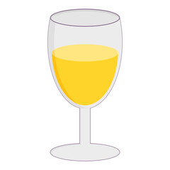 a cup of yellow syrup. a glass of yellow syrup. Orange juice. vector illustration