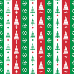 Christmas Modern Pattern in National Color Flag Italy style. Festive Christmas Winter Forest Packaging. Vector