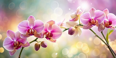 Exquisite orchid flowers isolated on background, perfect for elegant designs , elegant, orchid, flowers, isolated,background