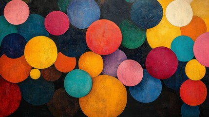 Abstract Circular Composition with Vibrant Colors