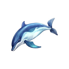 Obraz premium Blue whale jumping dynamic sea scene suitable for environment, wildlife conservation, marine biology projects, educational purposes, nature themed design. Generative AI