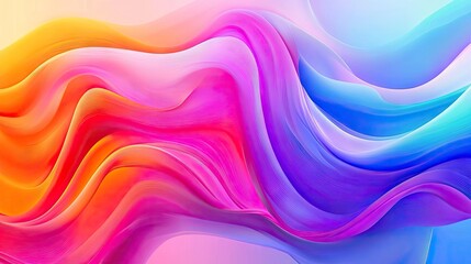 A vibrant, flowing abstract design featuring bold pink, purple, and blue hues that evoke a sense of movement and depth.