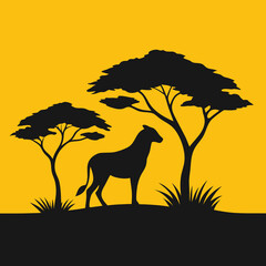 Naklejka premium silhouette of a horse