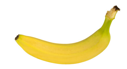 Ripe yellow banana isolated on white background
