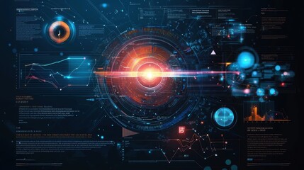 Obraz premium Vibrant Infographic Illustrating Computer Evolution