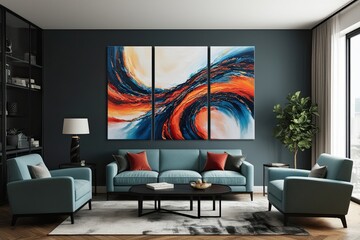 Lively Striking Abstract Canvas - Enchanting Modern Wall Art