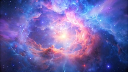 Fototapeta premium Abstract blue and pink galaxy