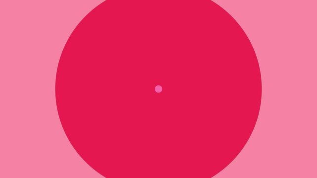 Pink circles moving away from the center point