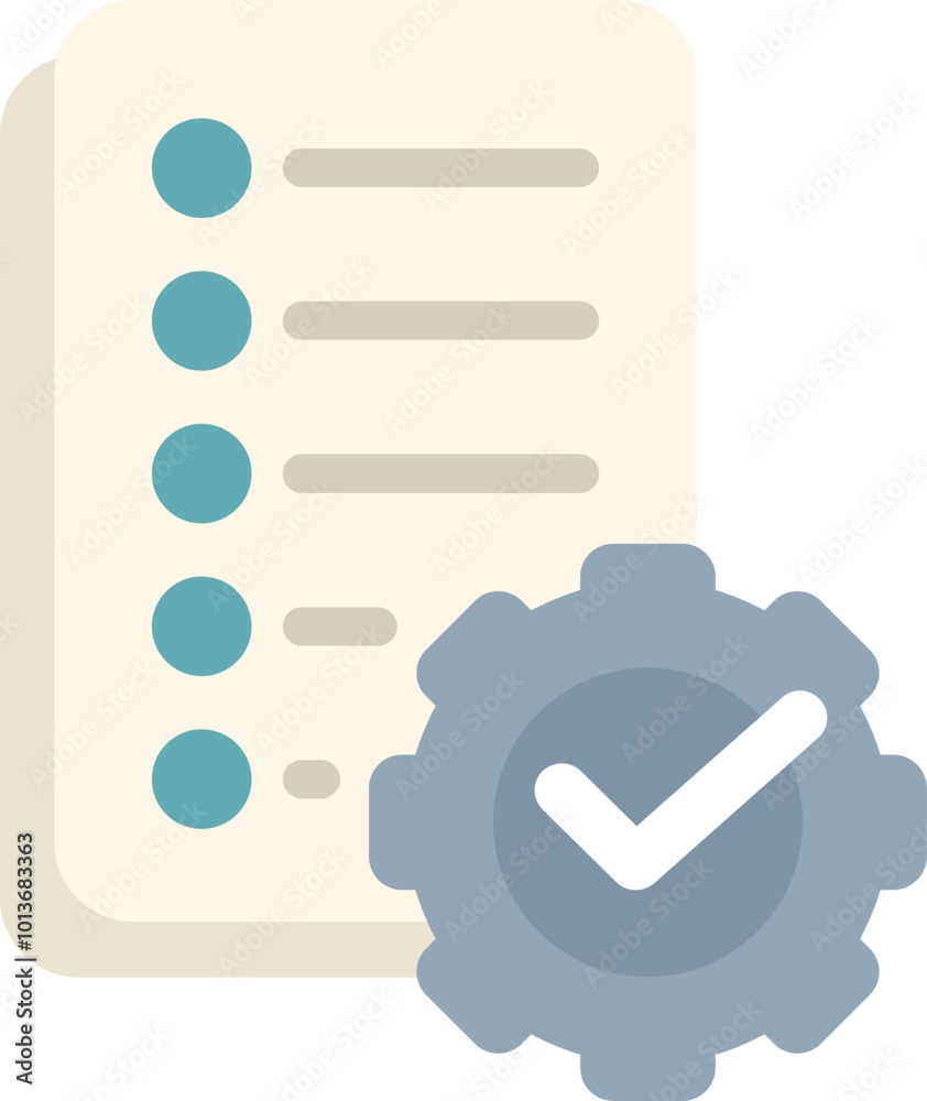 Poster gear with a check mark is displayed next to a task list, representing successful project management