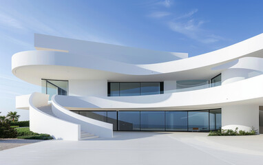 Fototapeta premium Minimalist modern art building space structure
