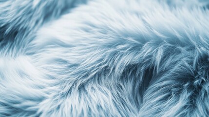 Obraz premium Close-up of soft, fluffy blue fur texture, evoking warmth and comfort.