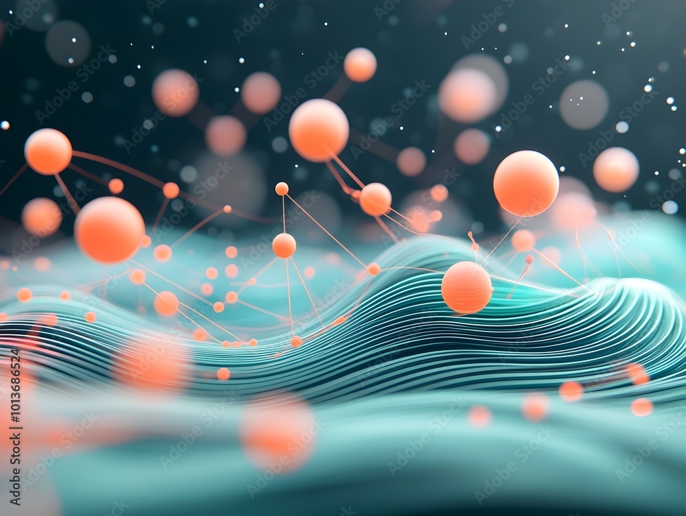Poster abstract digital data background featuring a sleek minimalist design with connecting lines geometric
