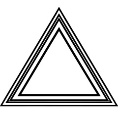 triangle pattern frame outline coloring book page line art drawing