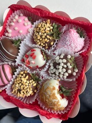 Delicious chocolate-covered strawberries