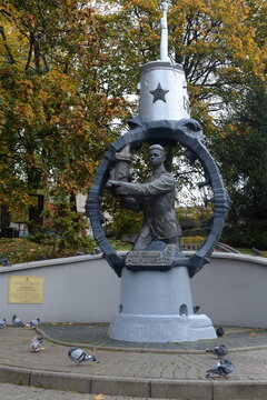 Monument to the Hero of the Soviet Union submariner Alexander Marinesko in Kaliningrad