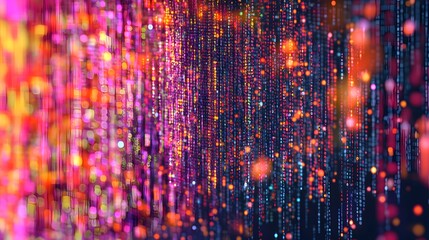 A visually captivating wallpaper showcasing data encryption, featuring intricate patterns of flowing binary code and glowing padlocks intertwined with digital circuits