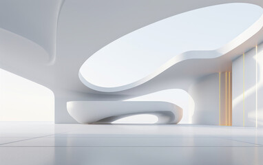 Minimalist modern architecture and spatial structure
