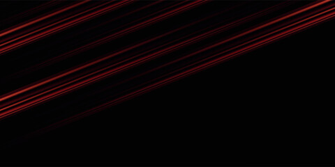 Abstract red laser beam. On a black background. Vector illustration. lighting effect. directional spotlight.