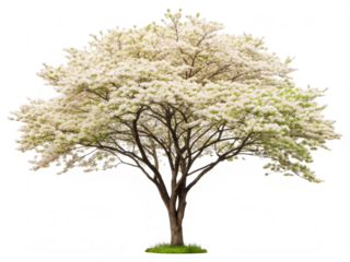 Ornamental tree Dogwood isolated on transparent background