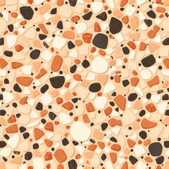 A seamless terrazzo flooring design featuring a speckled pattern of multicolored marble chips, creating a decorative and abstract texture perfect for interior design and construction details