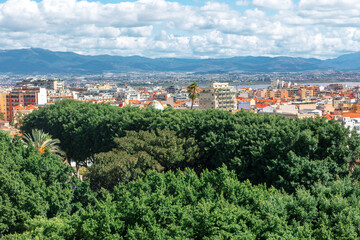 Obraz premium Panorama of Cagliari city in Sardinia island from Italy
