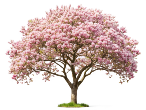 Ornamental tree Jane Magnolia on transparent background