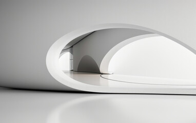 Minimalist modern art building space structure