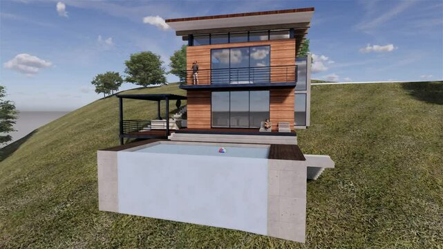 render casa de campo rural