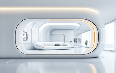 Minimalist modern architecture and spatial structure
