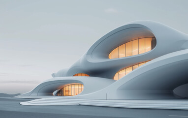 Obraz premium Minimalist modern architecture and spatial structure 