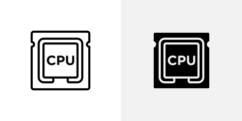 Icon of a CPU, representing computing, processors, or hardware.