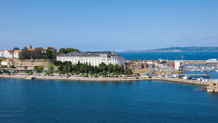 Fototapeta premium A Coruña, Spain. August 5, 2024. View From the Sea