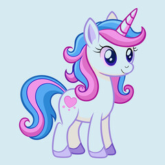 cartoon character horse unicorn for kids