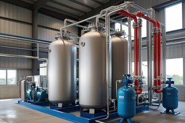 Hydrogen Power Plant with Large Steel Tanks and Pipes: Innovative Fuel and Energy Technology