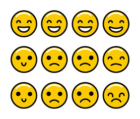 Fototapeta premium set of smileys