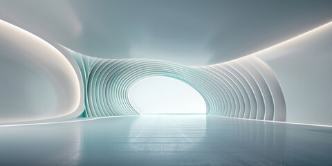 Naklejka premium Minimalist modern architecture and spatial structure 