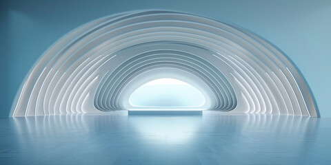 Minimalist modern architecture and spatial structure
