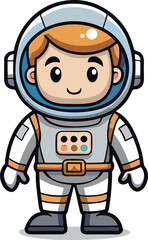 cute astronaut cartoon vector illustration