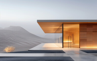 Obraz premium Minimalist modern architecture and spatial structure 