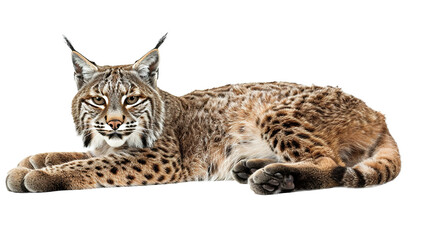 Fototapeta premium Bobcat isolated on transparent background, PNG