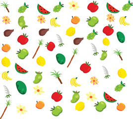 seamless pattern with fruits