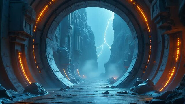 Space gate on earth, tunnel