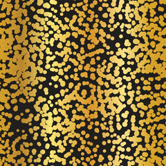 Metallic Golden Paint Splatter Texture Seamless Vector Repeat Pattern