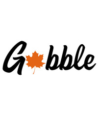 Gobble Thanksgiving typography clip art design on plain white transparent isolated background for card, shirt, hoodie, sweatshirt, apparel, card, tag, mug, icon, poster or badge