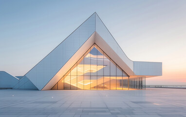 Minimalist modern architecture and spatial structure